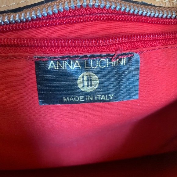 Anna Luchini Leather Purse tan crossbody made in Italy leather bag - Picture 11 of 11
